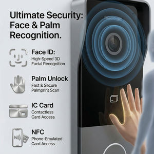 Système de vidéophone Hiwink à 2 fils, portée maximale 300 m, 4 unités extérieures, 4 unités intérieures, 2 kits de serrures, interphone étanche en alliage <span class=keywords><strong>d</strong></span>'aluminium - Product Image 2