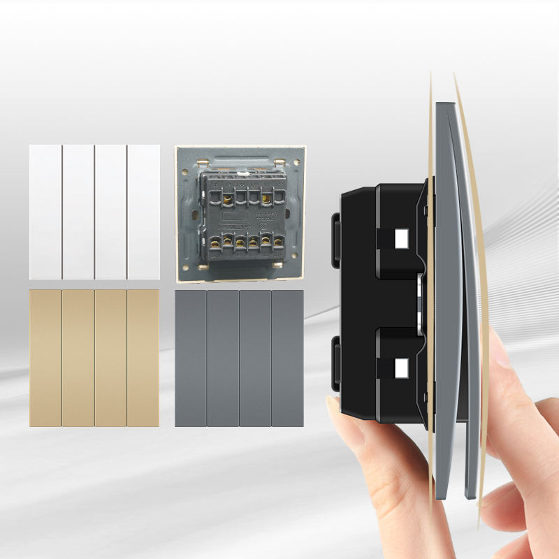 UK Standard United Arab Emirates Iraq Customization Low Price Gang Switch 16A 250V 4 Gang 1 Way 2way Electric Wall Switches