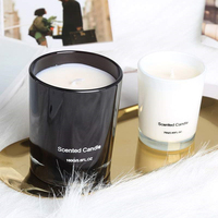 Bougie parfumée blanche en cire de soja naturelle de qualité supérieure, à prix abordable, avec emballage personnalisé pour la maison, marque privée
