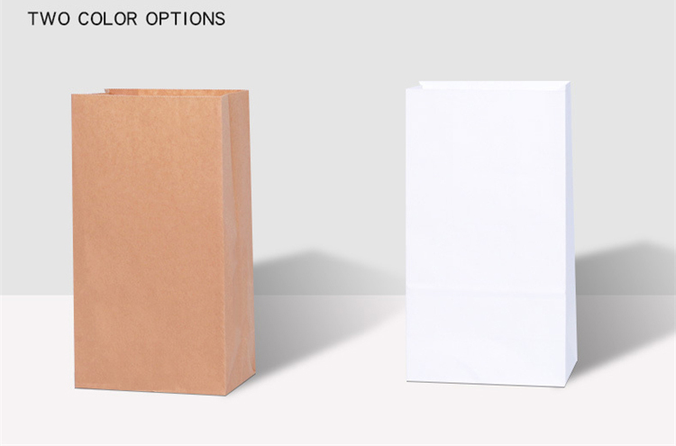 Oil Film Leak Proof Enviro<i></i>nment Friendly Recyclable Brown Kraft Paper Takeaway Bag without Handle