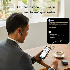 Auriculares Inalámbricos Empresariales con Cancelación <span class=keywords><strong>de</strong></span> Ruido, Traducción Simultánea por IA con Reconocimiento <span class=keywords><strong>de</strong></span> Huella Vocal Ósea - Product Image 4