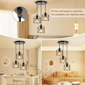 Meilleure Vente Cage en Fer Industrielle Luminaires Décoratifs Vintage E26 Plafonniers de Salle à Manger/Lampe Pendante de Salle à Manger à LED/Lustres - Product Image 6