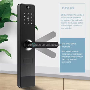 जीनस ओएम ओडम स्मार्ट डोर लॉक टौया ऐप वाईफाई फिंगरप्रिंट एल्यूमीनियम मिश्र धातु सुरक्षा स्मार्ट हैंडल दरवाजा लॉक - Product Image 3