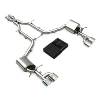 Tuyaux d'échappement en acier inoxydable pour Mercedes-Benz C300 W204 3.0T 2010-2014, silencieux Catback, embouts chromés argentés Valvetronic
