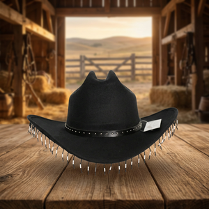 Sombrero Vaquero de Lona de Lujo con Banda Tribal |   Sombrero de Moda Casual Hecho a Mano para Exteriores |   Fabricante OEM ODM - Product Image 3