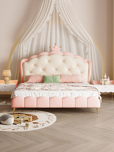 Letto <span class=keywords><strong>da</strong></span> Principessa in Vendita. Letto singolo lungo 1,5 metri. Letto Principessa per Camera <span class=keywords><strong>da</strong></span> Letto delle Bambine Nuovo Design di Letto in Legno a Forma di Cartone Animato - Product Image 1