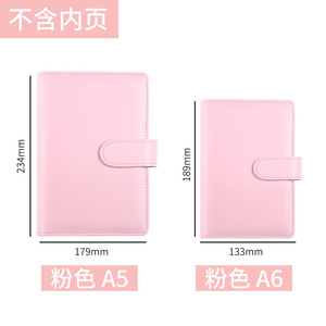 Album photo A5 A6 en cuir PU, classeur à 6 anneaux, carnet, couleur <span class=keywords><strong>macaron</strong></span>, journal DIY, planificateur, couverture à feuilles mobiles, fermeture à boucle magnétique - Product Image 5