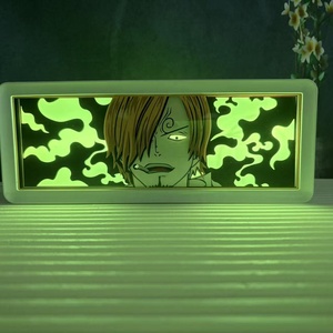 Figurine articulée One Piece Luffy Zoro Sanji <span class=keywords><strong>Usopp</strong></span>, modèle de personnage, ornement, figurine d'action anime en plastique, artisanat LED RGB, vente chaude - Product Image 1