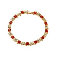Lot de 5 montres à quartz pour femme, style mode, en alliage d'acier inoxydable, incrustées de strass rubis, avec collier, boucles d'oreilles et bague – Vente en gros