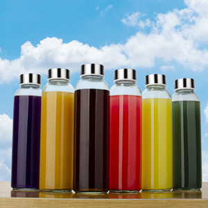 Botella de Agua de Vidrio Grande, Botella para Jugos, Precio de Fábrica al por Mayor, Personalizable, 18oz, Estilo Minimalista, para Adultos - Product Image 4