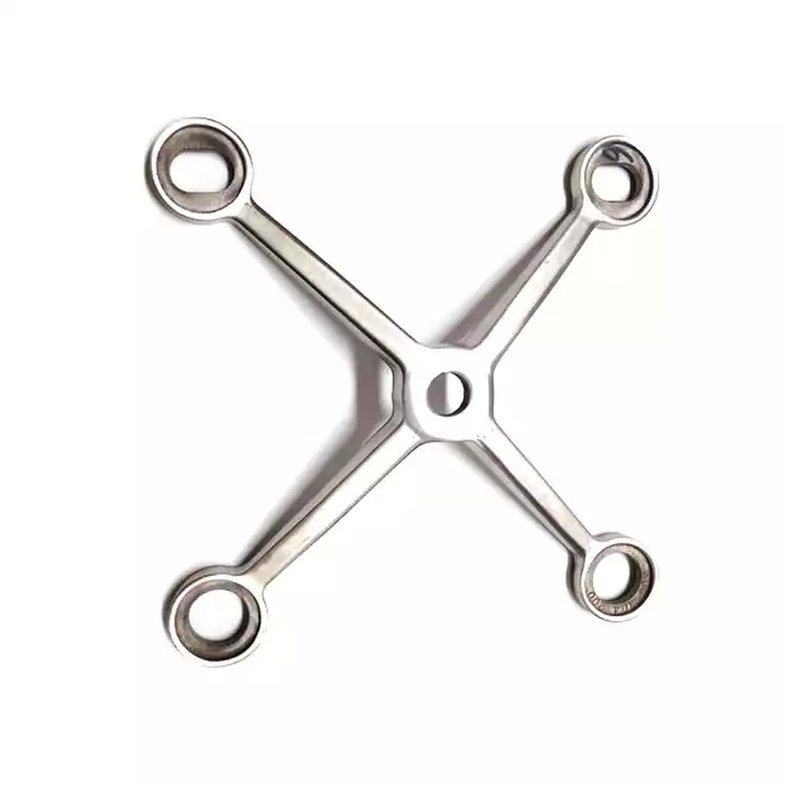 Glass Wall Fitting 304 316 Stainless Steel Curtain Wall Accessories Glass 2 Arms 4 Arms Spider System Fitting