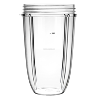 Gobelets de blender de 24 oz, pièces de rechange pour le mixeur Nutribullet, gobelet de 24 oz pour Nutribullet 600w 900w avec couvercle plat