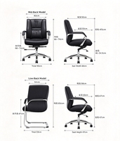 Chaise de bureau en cuir à dossier haut, inclinaison réglable, base robuste, chaise de bureau pivotante ergonomique pour poste de travail