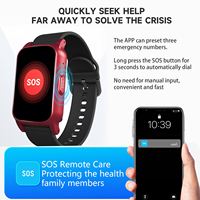 Montre connectée à écran tactile avec fonction d'appel SOS et caméra VS5, montre intelligente sécurisée avec GPS et suivi de la santé, montre connectée pour les soins aux personnes âgées