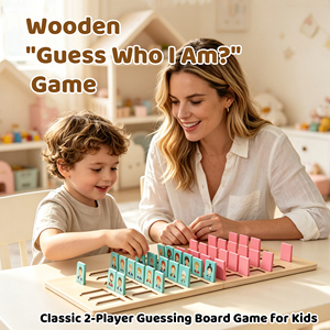 Jeu de devinettes en bois « Qui suis-je » classique pour 2 joueurs, jeu de société pour enfants de 3 à 6 ans, jouet éducatif unisexe - Product Image 1