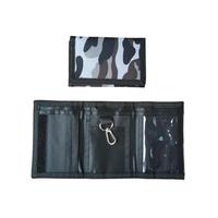 Dompet taktis untuk pria, dompet ramping ritsleting kartu, Gantungan Kunci poliester, kantung pendek kamuflase, dompet taktis terbuka untuk pria