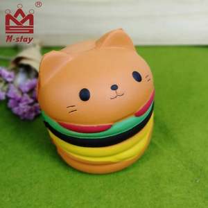 Squeeze 3-Piece Jumbo <b>Food</b> <b>Squishy</b> Set for 5 to 7 Years Slow Rising Stress Relief Made of PVC PU Foam Silicone Hamburger - Product Image 2