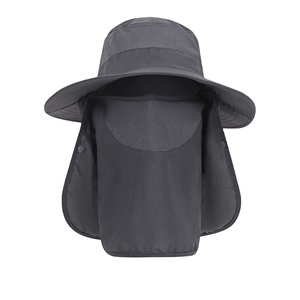 Chapeau de soleil d'été, chapeau bob avec protection du cou, respirant, protection UV, chapeau de pêche en plein air, vert militaire pour adulte - Product Image 1