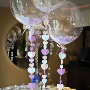 Globos inflables de helio para decoración de fiesta de cumpleaños, globo transparente de PVC sin arrugas, 12/20/24/36 pulgadas