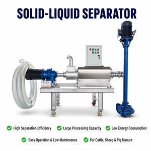 Separador <span class=keywords><strong>de</strong></span> <span class=keywords><strong>Estiércol</strong></span> <span class=keywords><strong>de</strong></span> Cerdo y Pollo / Máquina Deshidratadora <span class=keywords><strong>de</strong></span> Alta Eficiencia 99% 5-8m/h <span class=keywords><strong>de</strong></span> Capacidad con Motor ISO9001 CE - Product Image 1