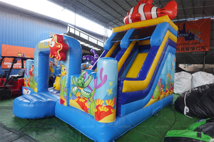 Lilytoys Nuovo Arrivo <span class=keywords><strong>Castello</strong></span> Gonfiabile Sea World con Scivolo e Combo Gonfiabile a Tema Pesce Pagliaccio per Bambini - Product Image 4