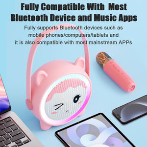 Dessin animé famille son haut-parleur Microphone Portable en plein air karaoké Machine pour enfants cadeau <span class=keywords><strong>d</strong></span>'<span class=keywords><strong>anniversaire</strong></span> magique changeur de voix - Product Image 5