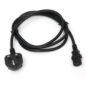 Cordon d'alimentation CA BS 13A IEC C15, extrémité femelle, câble PVC type SJT - Product Image 2