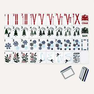 <span class=keywords><strong>Jeu</strong></span> de Mahjong Américain Thème Urbain en Acrylique <span class=keywords><strong>Blanc</strong></span> – New York, Londres, Ski, Plage, Golf – Idéal pour Soirées Familiales, Collection Maison et Cadeau - Product Image 2