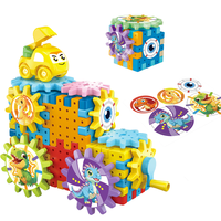 Lot de 50 blocs de construction à engrenages, jouet éducatif STEM, jouet de construction personnalisé, puzzle de voiture DIY pour enfants