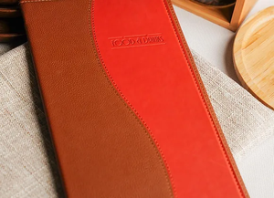 ปกเมนู PU สีน้ำตาล ขนาด A4 ปกเมนูแบบกึ่งแข็ง พร้อมสายรัดยางยืด ปกเมนูหนังเทียม สำหรับร้านอาหาร โรงแรม - Product Image 5