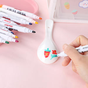 Stylos effaçables à l'eau Bonvada pour enfants, marqueurs flottants colorés pour tableau blanc, céramique, cuillère, tissu, effaçables à sec et à l'eau - Product Image 4