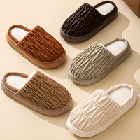 Chaussons d'hiver chauds et doux en polaire, antidérapants en EVA, silencieux, pour hôtel, plusieurs couleurs, couleur personnalisable, chambre à coucher