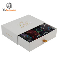 Boîte à courrier pliante avec tiroir coulissant en papier couché personnalisé pour l'emballage de soutien-gorge, de sous-vêtements, de vêtements et de cadeaux