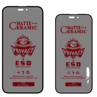 Protection d'écran en céramique anti-espion 9D Nano de haute qualité, dureté 9H, pour iPhone 18 Pro, 17 Pro, 15 Pro Max