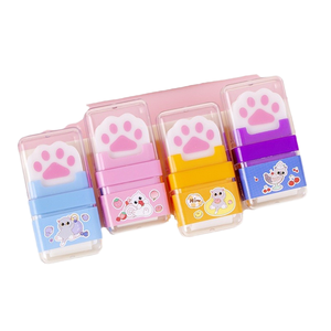 2025 Offre Spéciale Kawaii <span class=keywords><strong>librairie</strong></span> papeterie mode personnalisé Flexible caoutchouc gomme drôle chat patte conception assorties gommes pour - Product Image 1