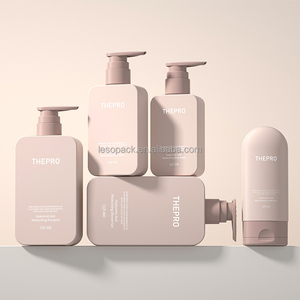 Sang trọng tùy chỉnh Gel tắm chai nhựa phẳng vuông 200/300/400 dầu gội chăm sóc tóc Lotion bơm nhựa bơm lại chai - Product Image 6