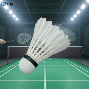 Volant de badminton en <span class=keywords><strong>plumes</strong></span> d'oie haute durabilité avec logo personnalisé, faible MOQ accepté, pour entraînement quotidien - Product Image 4