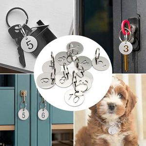 Placas de Identificación Numéricas Perforadas de Acero Inoxidable Estilo Antiguo para Etiquetas de Llaves de Casilleros de Supermercado y Etiquetas Colgantes para Collares de Mascotas - Product Image 5