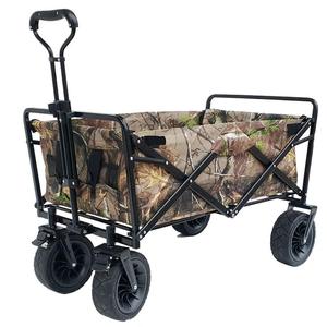 Outdoor Four-Wheel Folding Cart Portable Stainless Steel Shopping <strong>Trailer</strong> Children Pull Rod Camping <strong>Trailer</strong> Tools <strong>Storage</strong> Use - Product Image 6