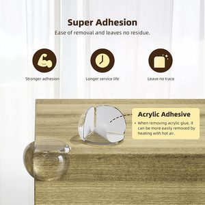 Edge Protector Baby Proofing Corner Protectors PVC Transparent Cushion Child Safety Edge Covers for Desk/Table Cabinets <strong>Crib</strong> - Product Image 3