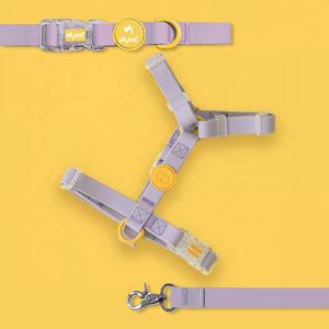 Set Tali dan Harness Anjing Mewah Anti Air PVC Desainer Kustom Logo Personal 2023, Tali Anjing Nylon Hands Free - Product Image 6