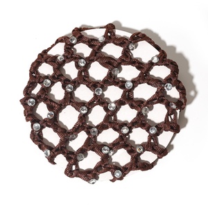 ใหม่เต้นรําอุปกรณ์เสริมผมวงกลมผูกคริสตัลผมs crunchiesวงประกายrhinestoneถักเปียห่อตาข่ายหางม้าบุนผมสุทธิ - Product Image 4