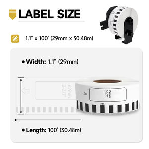 Papel de Etiquetas Térmicas Continuas Blancas Orison Compatible con <span class=keywords><strong>Brother</strong></span> DK-2210/DK-22210, 29 mm x 30,48 m, 1 Año de Garantía para Impresoras - Product Image 6