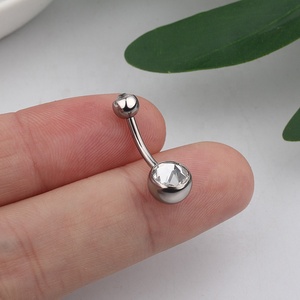 ASTM F136 Titanium Internal Berulir Zirconia Belly Botton Body Piercing Jewelry Al Por Major - Product Image 2
