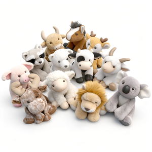 Regalos de Navidad de Animales del Zoológico, Peluches de <span class=keywords><strong>Cerdo</strong></span>, León, <span class=keywords><strong>Vaca</strong></span>, Oso y Caballo al por Mayor - Product Image 6