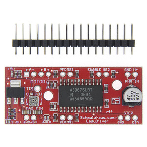 Placa controladora de motor paso a paso SchmalzHaus EasyDriver A3967SLBT con condensador de 47uF para montaje a través de orificio - Product Image 1