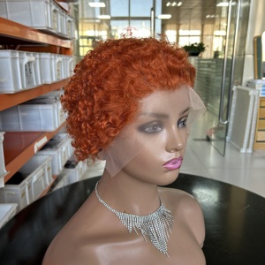 Main Attachée Droite Bob Perruques pour Femmes Petite Taille HD Dentelle <span class=keywords><strong>Dégradé</strong></span> Noir Bouclés <span class=keywords><strong>Court</strong></span> Brut Vietnam <span class=keywords><strong>Cheveux</strong></span> Humains - Product Image 4