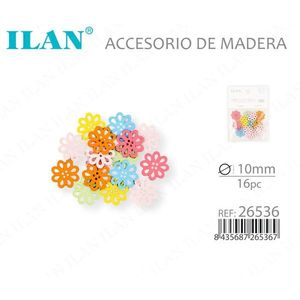 Accessoire floral en bois Ilan 10 mm 16 pièces pour la création artisanale - Product Image 2