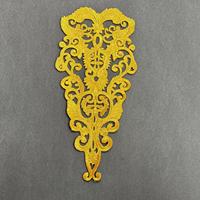 ZSY gros fer sur broderie fleur dorée guipure dentelle passementerie applique patch pour robe de soirée de mariage nuptiale indienne