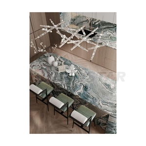 Custom Luxury Natural Marble <b>Kitchen</b> Island Whole Stone Countertop <b>for</b> High-End Interior Project - Product Image 2